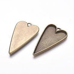 Tibetan Style Alloy Big Pendant Cabochon Settings&nbsp;MLF11251Y-NF