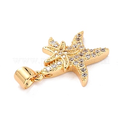 Brass Micro Pave Clear Cubic Zirconia Pendants&nbsp;X-ZIRC-L100-068G