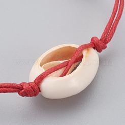Cowhide Waxed Cotton Cord Bracelets&nbsp;BJEW-JB04082