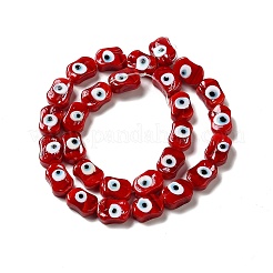Handmade Evil Eye Lampwork Beads Strands&nbsp;LAMP-G154-02H