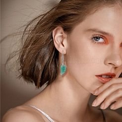 3 Pairs 3 Styles Natural Mixed Gemstone Wings Dangle Earrings with Brass Pins for Women&nbsp;EJEW-FI0003-19