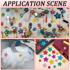 480Pcs 8 Colors EVA Glitter Powder Stickers&nbsp;DIY-SP0001-84