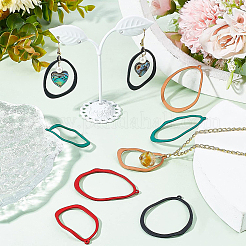 16Pcs 8 Style Spray Painted Alloy Pendants&nbsp;FIND-BC0003-25