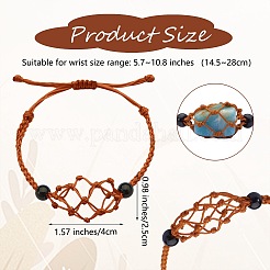 Adjustable Braided Nylon Cord Macrame Pouch Bracelet Making&nbsp;AJEW-SW00013-17