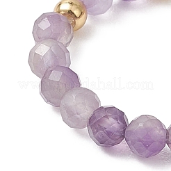 Natural Mixed Gemstone & Pearl Bead Finger Rings for Women&nbsp;RJEW-JR00965