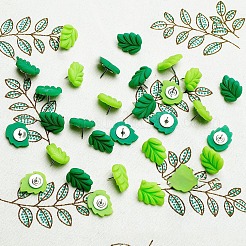 Leaf Resin Drawing Pins&nbsp;PW-WG18918-01