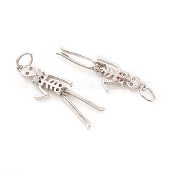 Halloween Brass Micro Pave Cubic Zirconia Pendants&nbsp;ZIRC-G169-09P