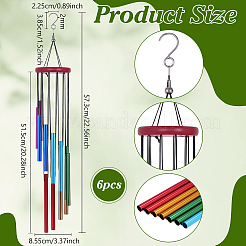 6Pcs Aluminum Tube Wind Chime&nbsp;HJEW-DR0001-19