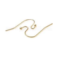 Brass Earring Hooks&nbsp;KK-C024-12KCG