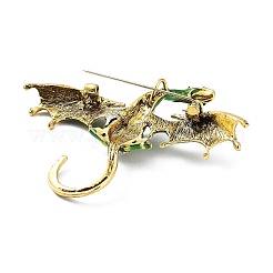 Dragon Alloy Rhinestone Brooches&nbsp;JEWB-K018-14AG-02