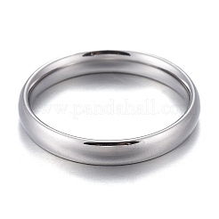 Non-Tarnish 304 Stainless Steel Flat Plain Band Rings&nbsp;STAS-I160-D-17mm-P