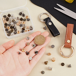 40Sets 4 Colors Alloy Screw Clasps&nbsp;BUTT-PH0001-30A