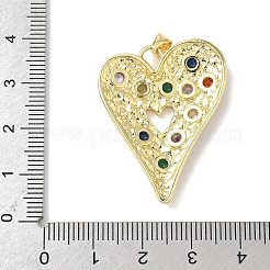 Brass Micro Pave Cubic Zirconia Pendants&nbsp;KK-L239-062G-02