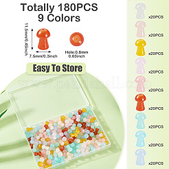 180Pcs 9 Colors Baking Paint Glass Beads&nbsp;DGLA-TA0001-37