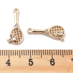 Rack Plating Brass Clear Cubic Zirconia Pendants&nbsp;KK-M102-17G-A