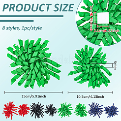8Pcs 8 Styles Flower Self-adhesive Polyester Ornament&nbsp;DIY-BC0015-70