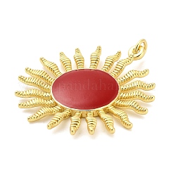 Brass Enamel Pendants&nbsp;X-KK-H527-35G-01