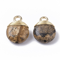Natural Picture Jasper Pendants&nbsp;G-S359-021D