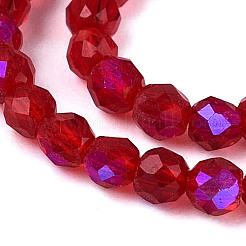 Electroplate Transparent Glass Beads Strands&nbsp;EGLA-N028-01A-B01