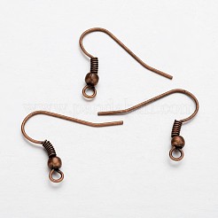 Earring Jewelry Findings Red Copper Iron Earring Hooks&nbsp;X-E135-NFR