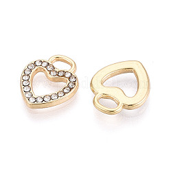 Rack Plating Alloy Rhinestone Charms&nbsp;FIND-N011-22KCG