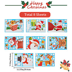 8 Sheets 8 Styles Christmas Themed PVC Static Stickers&nbsp;STIC-GF0001-15