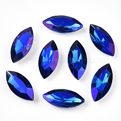 Pointed Back Glass Rhinestone Cabochons&nbsp;RGLA-T020-7x15mm-12
