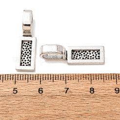 Tibetan Style Alloy Glue-on Flat Pad Bails&nbsp;TIBE-4710-AS-NR