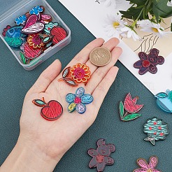 22Pcs 11 Style Transparent Acrylic Pendants&nbsp;KY-SC0001-49