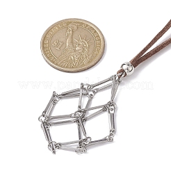 Crystal Holder Cage Necklace&nbsp;NJEW-JN04587-03