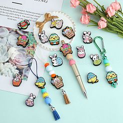 13Pcs 13 Styles Easter Series Silicone Beads&nbsp;SIL-SZ0002-95