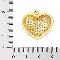 Rack Plating Brass Micro Pave Clear Cubic Zirconia Pendants&nbsp;KK-A208-06G