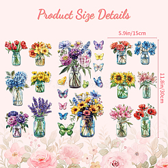 3 Sheets 3 Styles PVC Waterproof Decorative Stickers&nbsp;DIY-WH0404-067