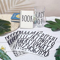 12 Sheets 2 Colors PVC Self-adhesive Label Stickers&nbsp;DIY-HY0001-01