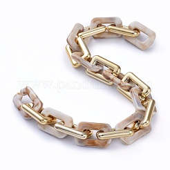 Handmade CCB Plastic Boston Link Chains&nbsp;AJEW-JB00683-04