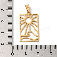 304 Stainless Steel Pendants&nbsp;STAS-U010-14G