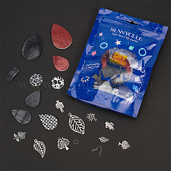 DIY PU Leather Dangle Earring Making Kits&nbsp;DIY-SC0001-35
