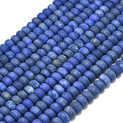 Dyed Natural Lapis Lazuli Beads Strands&nbsp;G-P575-A46-8x5mm-02
