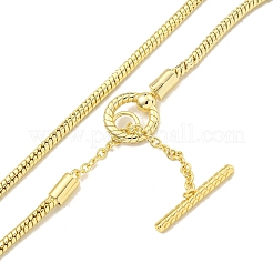 Brass Snake Chain Necklaces for Women&nbsp;NJEW-G084-01G