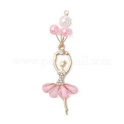 ABS Plastic Imitation Pearl & Alloy Big Pendants&nbsp;PALLOY-JF04992