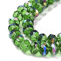 Transparent Electroplate Glass Beads Strands&nbsp;GLAA-F122-04B
