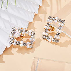 2Pcs Alloy Rhinestone Shoe Decorations&nbsp;FIND-CP0002-33B
