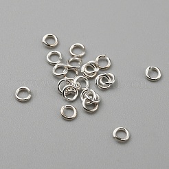 Rhodium Plated 925 Sterling Silver Jump Rings&nbsp;FIND-WH0110-653