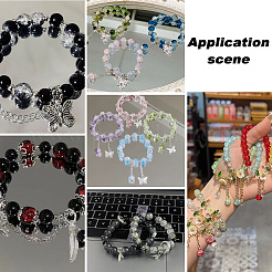 2Strands Crackle Glass Beads Strands&nbsp;GLAA-LT0001-01A