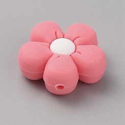 Flower Silicone Beads&nbsp;SIL-WH0010-25