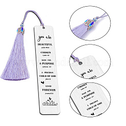You Are Beautiful Rectangle Bookmark for Reader&nbsp;DIY-FG0002-70G