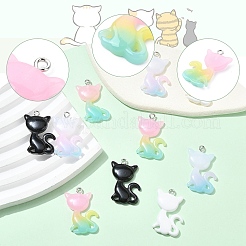 4 Colors Resin Pendants&nbsp;RESI-YW0003-37