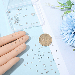 100Pcs Rhodium Plated 925 Sterling Silver Spacer Beads&nbsp;STER-BBC0008-89