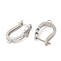 Heart Brass Hoop Earring Findings&nbsp;KK-A289-08P