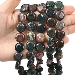 Natural African Bloodstone Beads Strands&nbsp;G-L648-B06-15mm